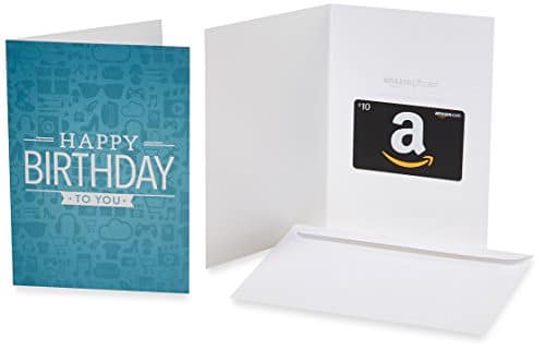 Amazon gift card in a greeting card