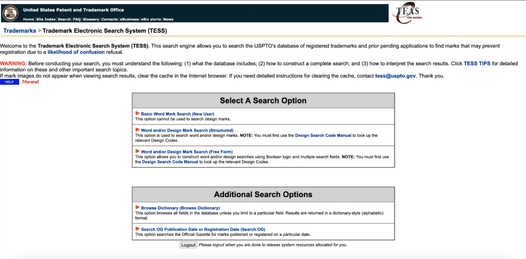 TESS Trademark Search: US Clearance Search Guide